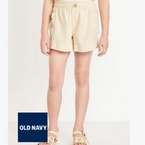 Old Navy Cream Stripe Pull-On Girls' Shorts